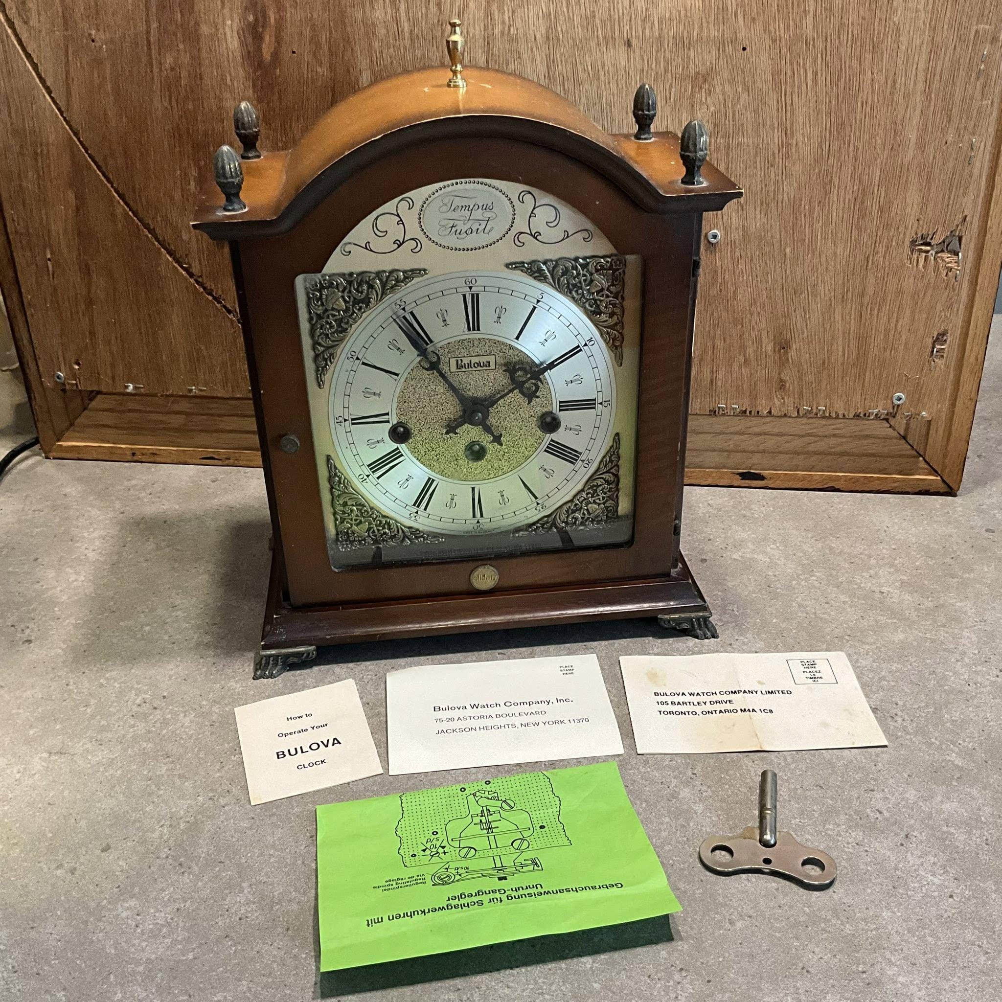 Bulova Tempus Fugit Westminster Chime Mantel Clock: Mechanical