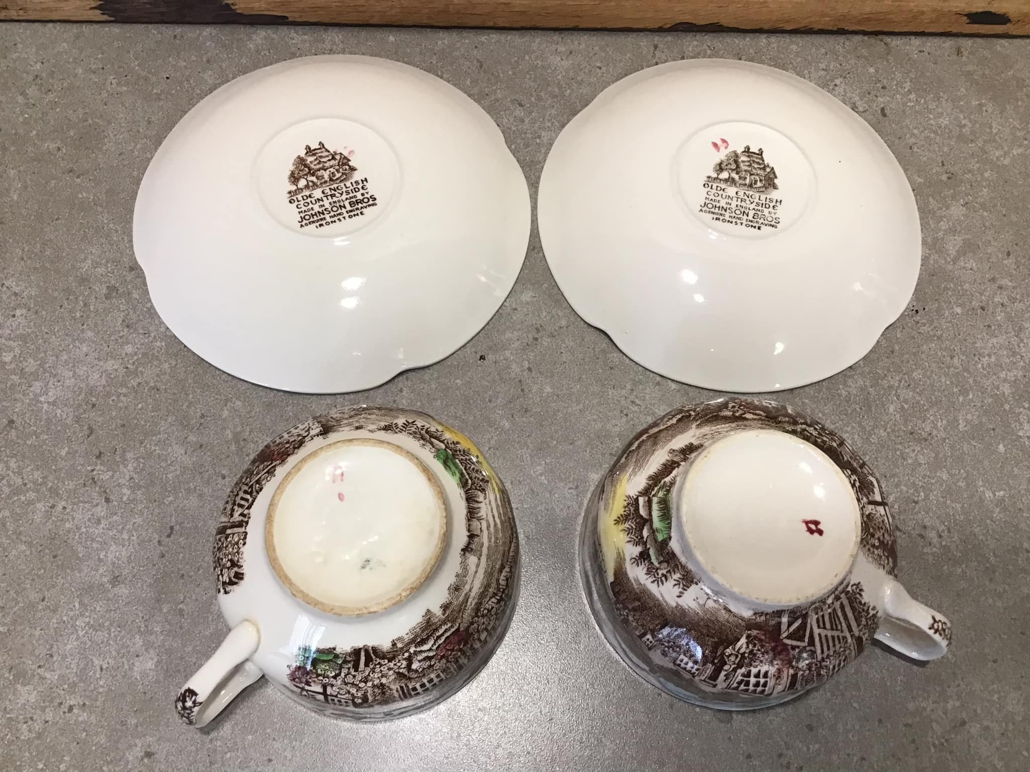 VINTAGE 2 Johnson Brothers Olde English Countryside Tea Cups Etsy UK