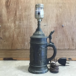 Antique German Beer Stein Table Lamp