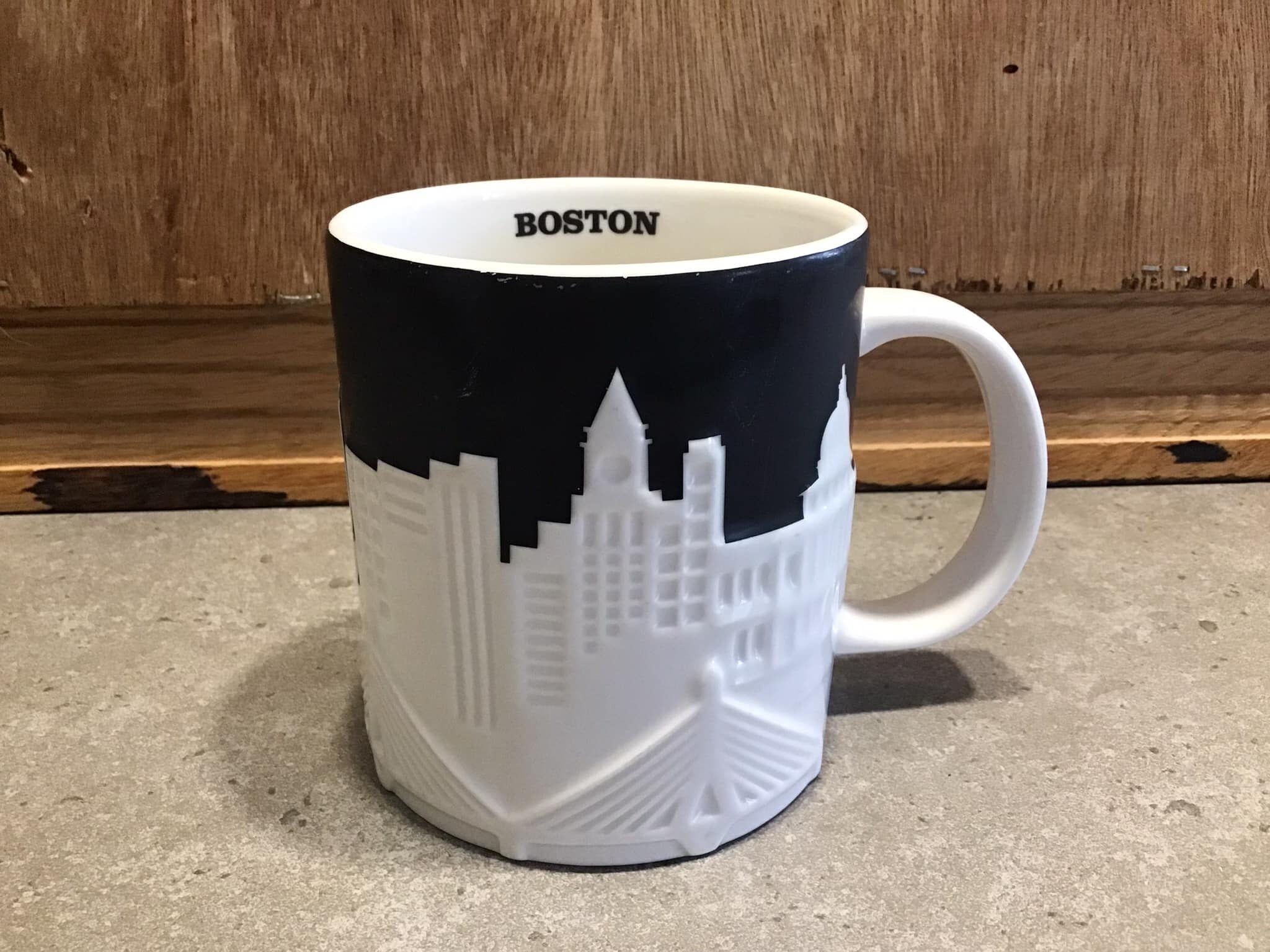 Starbucks Collector Series Black & White Boston City Skyline Coffee Tea Mug  - Etsy