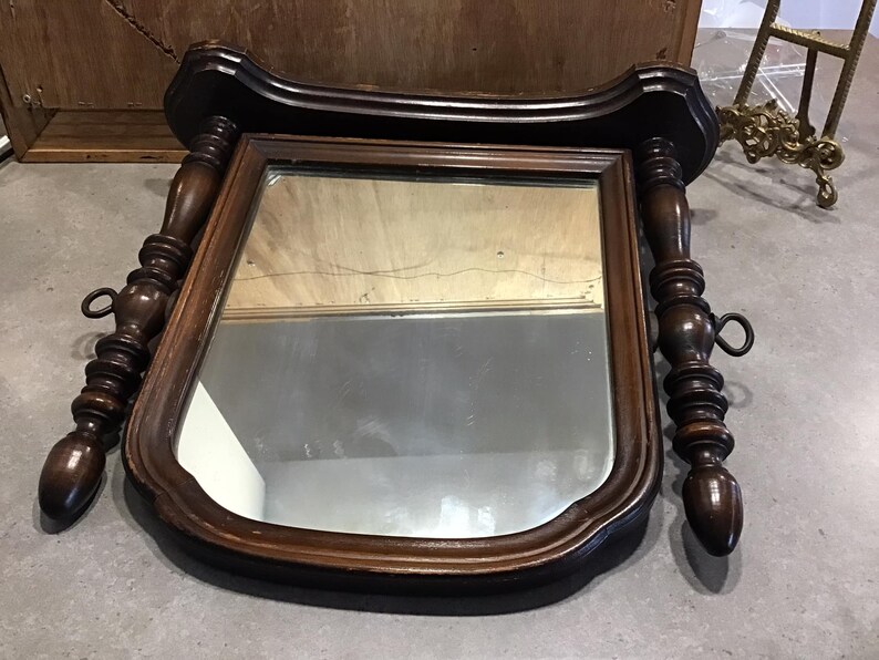 Antique Wooden Victorian Vanity Mirror Regency Victorian Etsy
