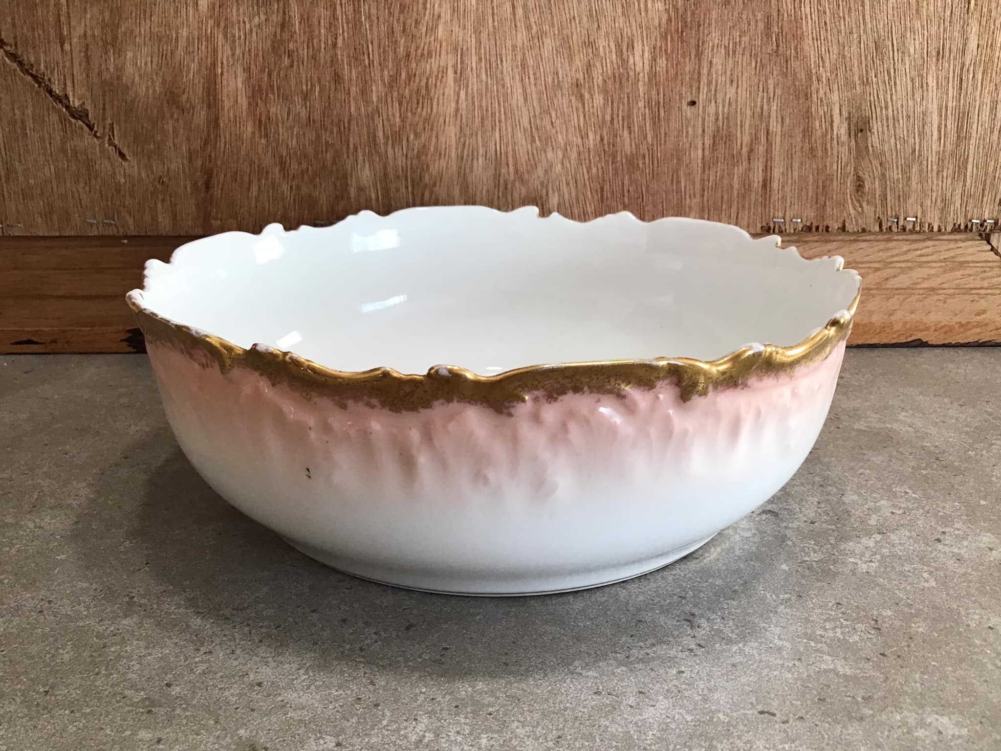 WE】LIMOGES リモージュ France 手付きオーバルボウル