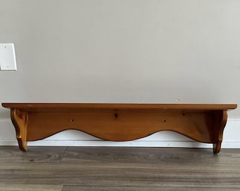プレート溝付きヴィンテージ木製吊り下げ壁棚、 - Etsy 日本
