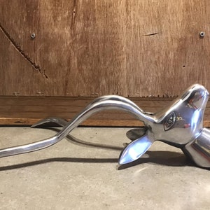 Vintage Aluminum Deer Head Wall Hanger - Glossy Finish
