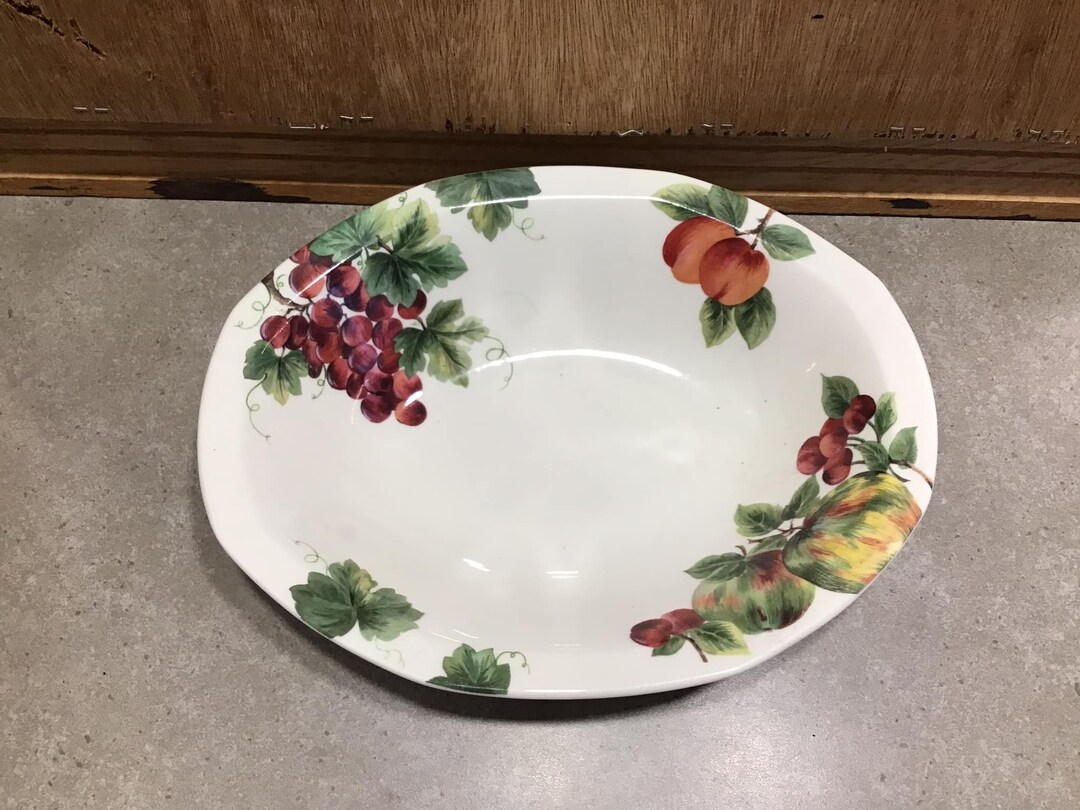 Vintage Grapes by Royal Doulton Oval Bowl Made in England Fine China Etsy