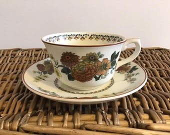 Zestaw filiżanek i spodków Franciscan Mandalay – Retro Floral Tea Party