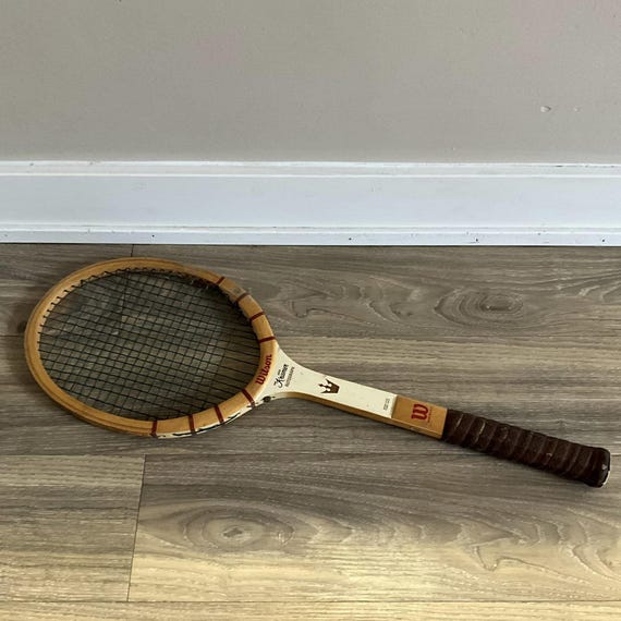 Vintage Wilson Jack Kramer Wood Tennis Racquet: Cowhide Grip