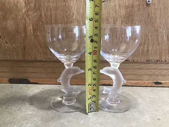 2 Bayel France Clear Frosted Dolphin Liquor Glasses - Etsy 2 Bayel France Clear Frosted Dolphin Liquor Glasses - Etsy