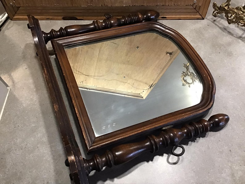 Antique Wooden Victorian Vanity Mirror Regency Victorian Etsy