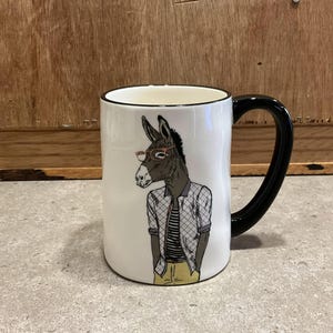 Hipster Animal Stoneware Coffee Mug by Signature mug - Microwave and dishwasher safe