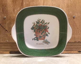 Vintage Wedgwood Sarah's Garden Ilex Aquifolium Cake Plate Made in England