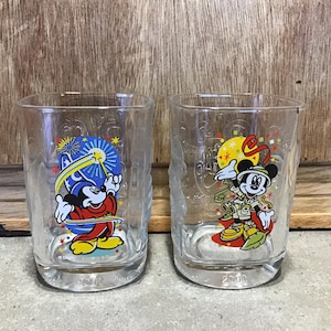 2 Disney 2000 McDonalds Commemorative Glasses