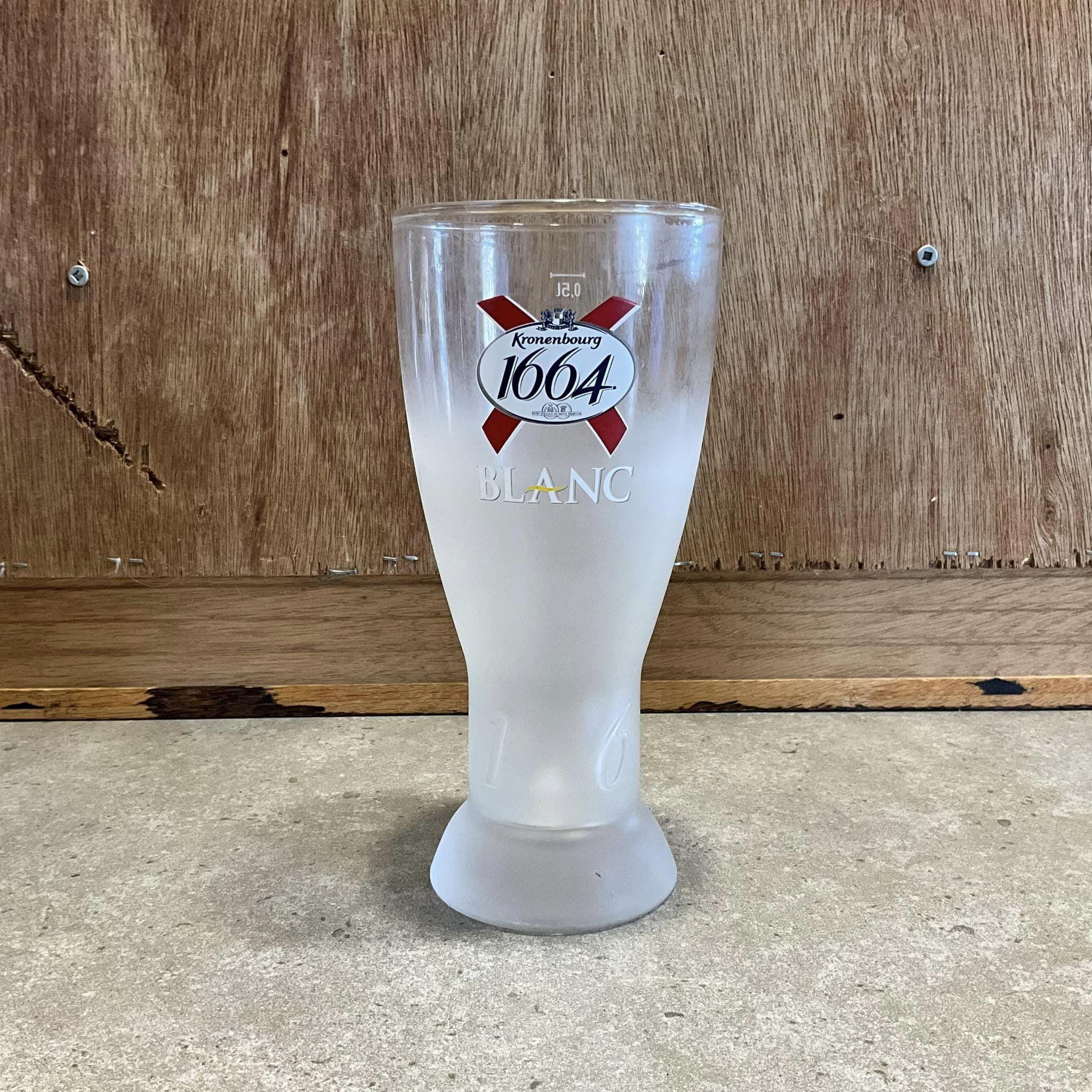 Kronenbourg 1664 Blanc Beer Glasses: Frosted Barware - Etsy Hong Kong
