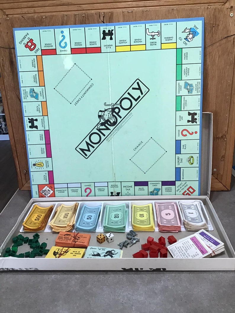 Iconic Monopoly Vintage 1985 Monopoly Board Game - Parker Brothers Classic - Etsy