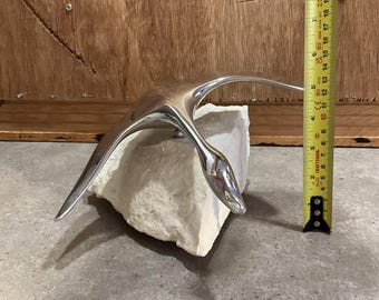 Vintage Hoselton Aluminium Goose Sculpture, Canada Geese