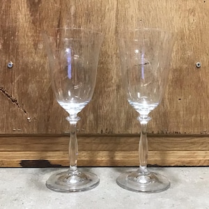 2 verres à vin vintage tchèques en cristal de l&#39;Étoile par Bohemia Crystal Crystalex