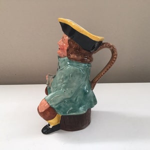 RIDGWAY STERLING POTTERY England Cooper Clayton Character Toby Jug Mug 5.5&quot; Tall