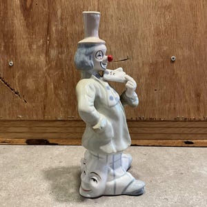 Vintage Clown Figurine Clown Holding Mask Collector Gift Home Decor