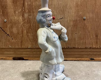 Vintage Clown Figurine Clown Holding Mask Collector Gift Home Decor