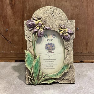 Vintage Floral Picture Frame, Photo Frame, 5 x 7 Picture