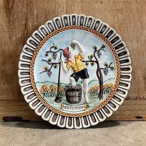 Falco Ceramica Italiana Wall Plate Vintage Made in Italy