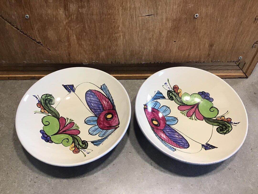 Val Do Sol Portugal Bowls, Heavy Pottery Bowls Set of 2 Etsy