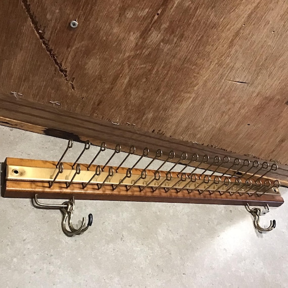 木製ラック・ウッドラック Wooden Brass Hanger Rack part 1 Vintage
