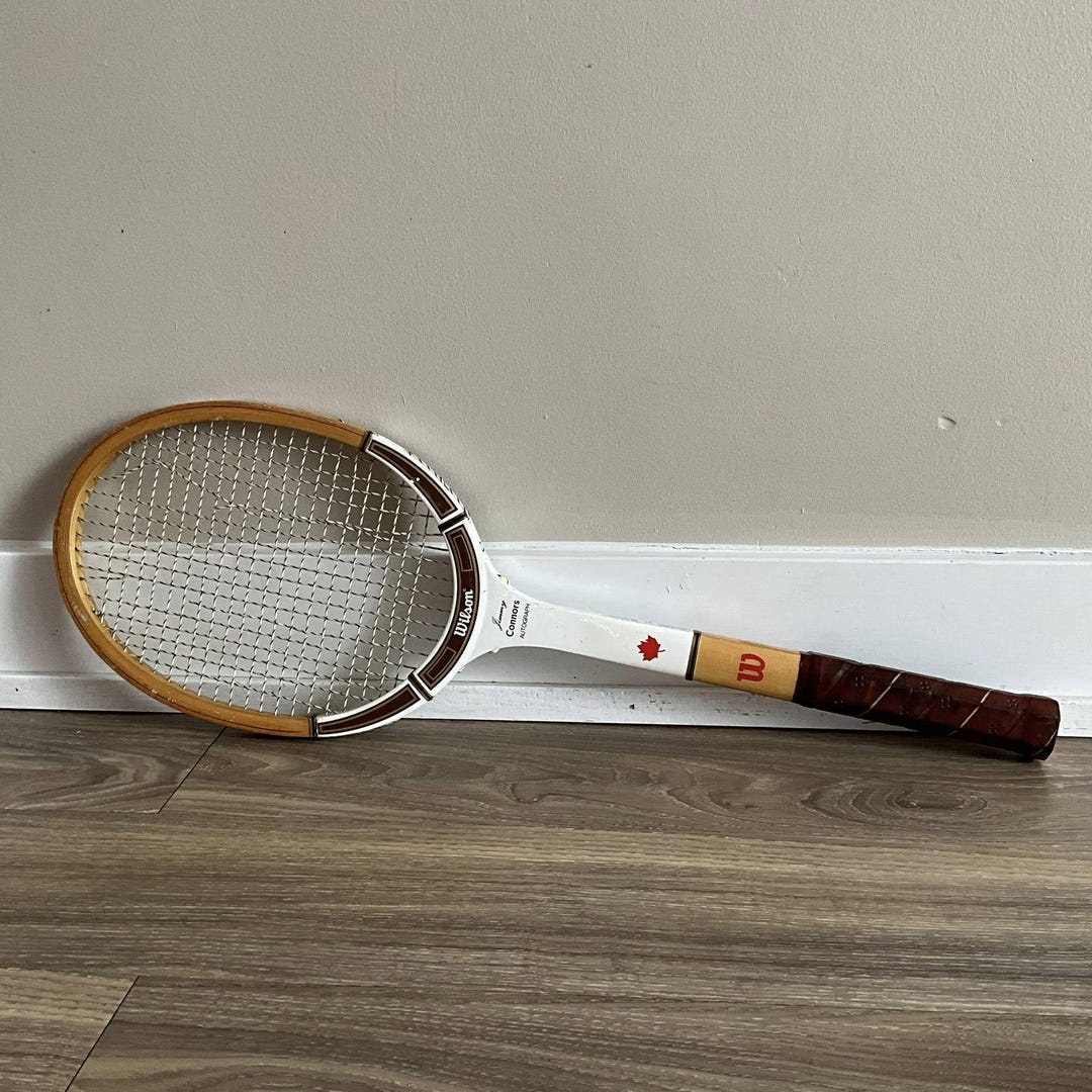 Jimmy Connors Racquets Vintage Wilson Jimmy Connors Autograph Tennis Racquet, Medium 4 1/2 ...