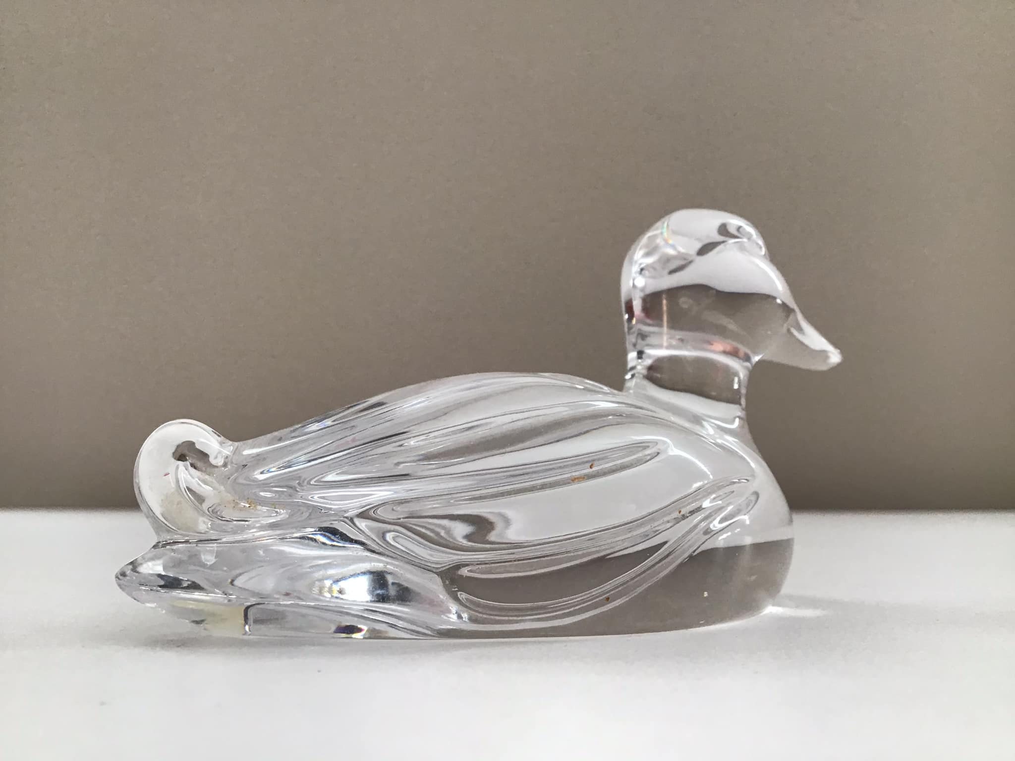 Princess House 24 Lead Crystal Duck Figure Paper Weight Etsy