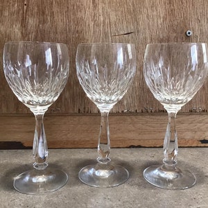 Set of 3 Vintage Schott-Zwiesel Crystal Wine Glasses, Height 6.4&quot; Made in Germany
