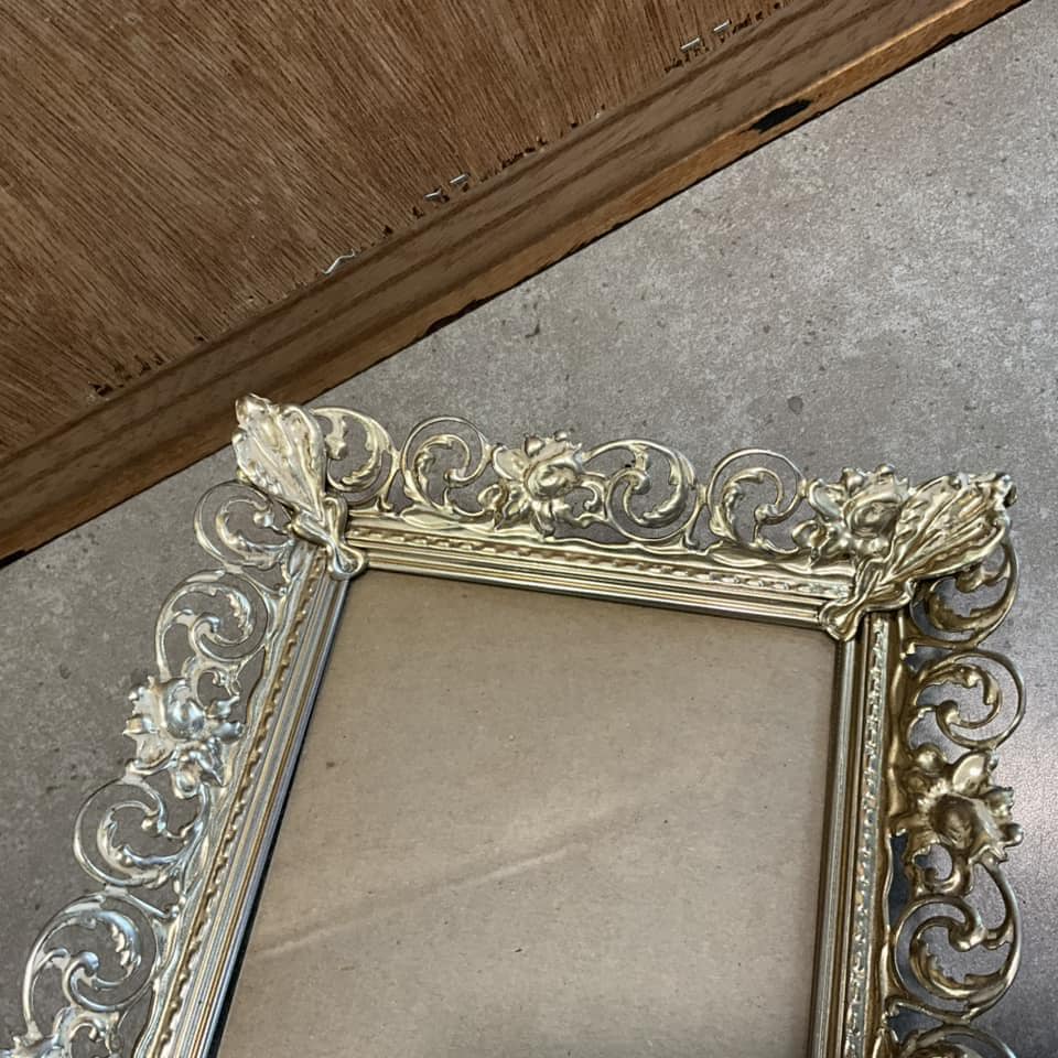 Vintage Ornate Gold Metal Filigree Frame, 5x7 Picture Display - Etsy