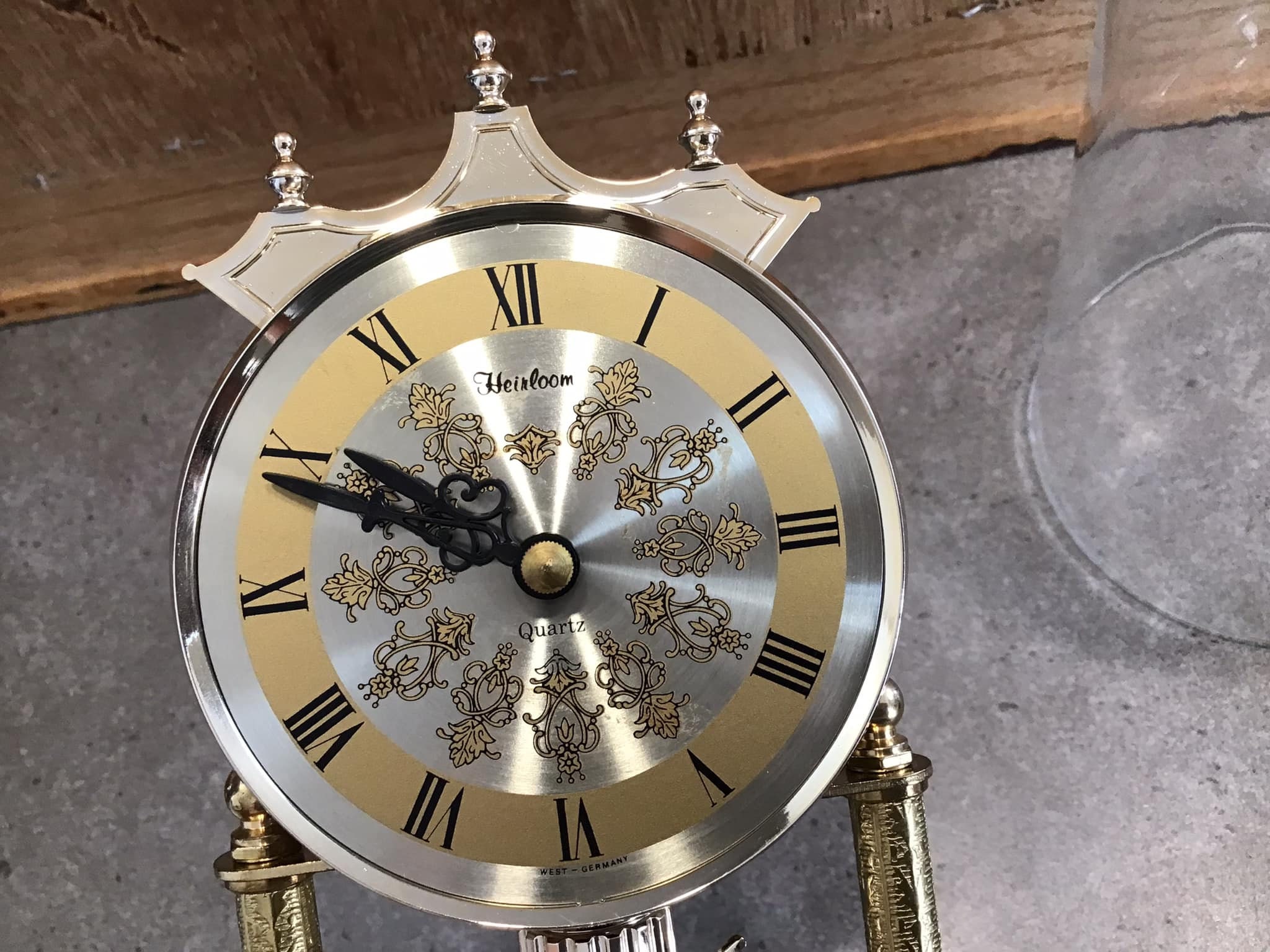 Vintage German Quartz Mantel Clock With Glass Dome - Etsy Canada