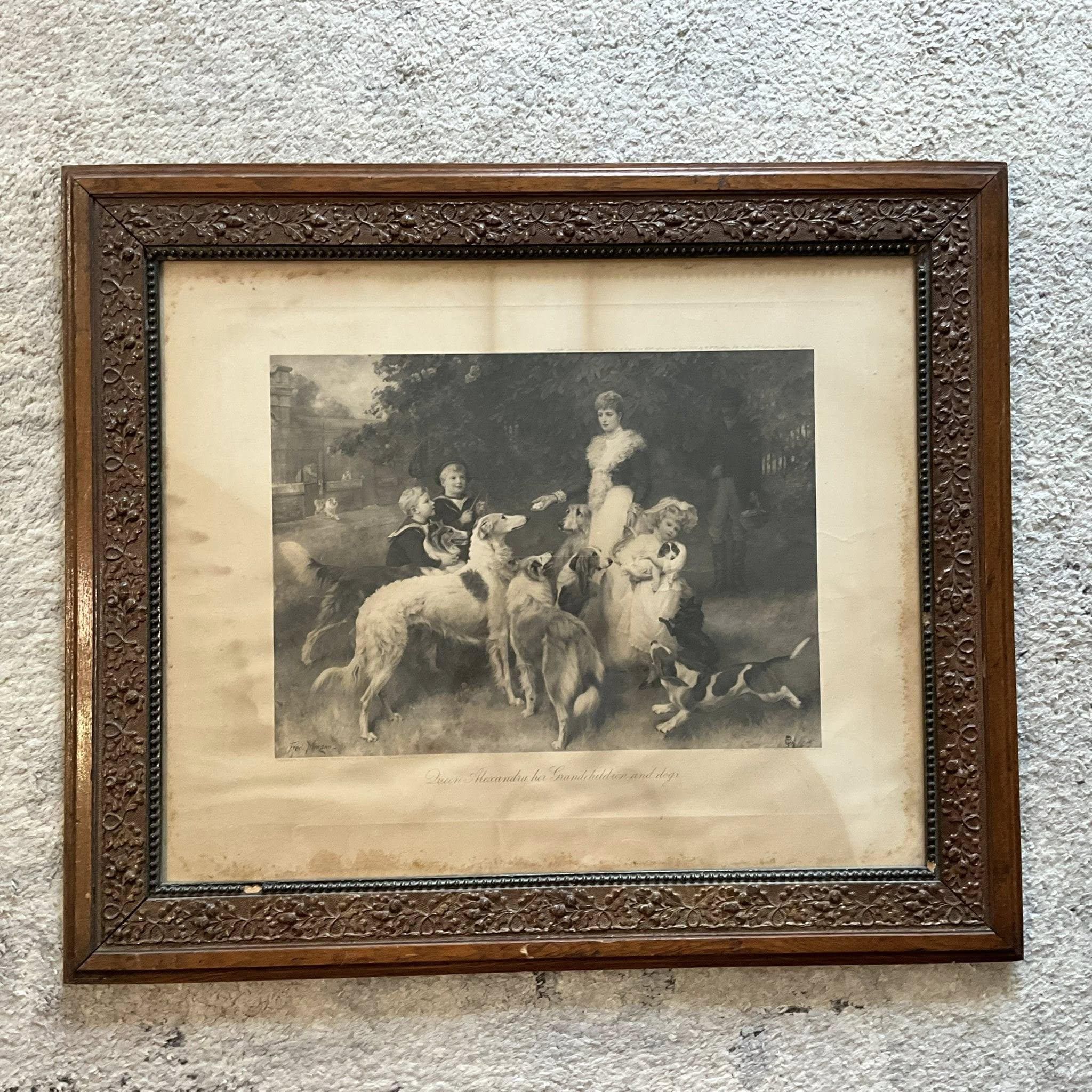 Fred Morgan Early 20th C. Framed Lithograph Print Queen Alexandra