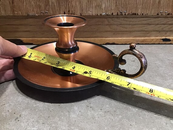 ヴィンテージ銅製チャンバーキャンドルホルダー：ミッドセンチュリー