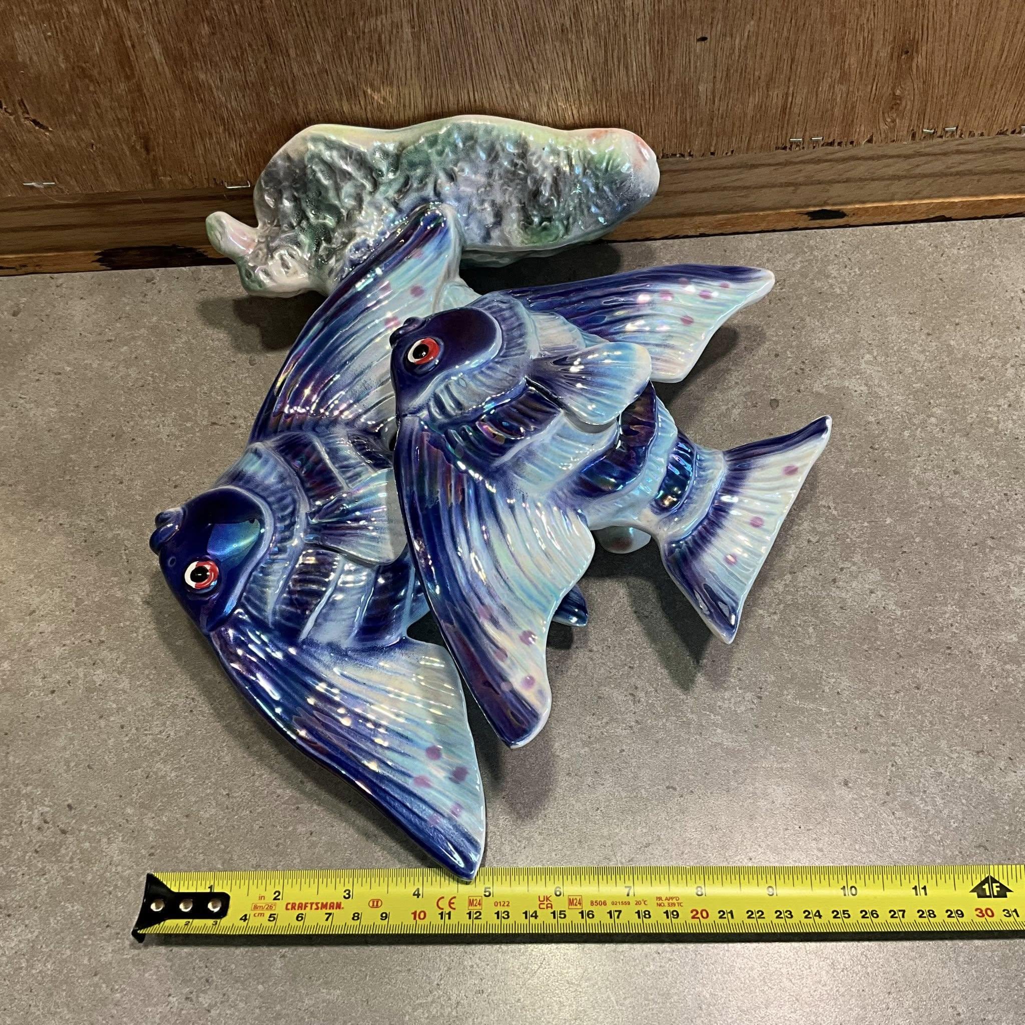Vintage 1960s Jema Holland Ceramic Angel Fish Figurines