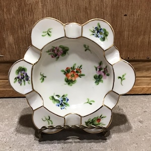 Vintage Ashtray Collection Floral Hand-painted