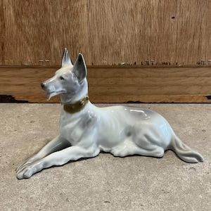 Vintage Porcelain Dog Figurine