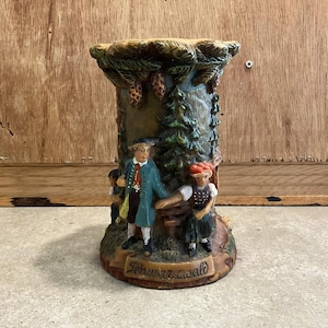 Vintage German Johann Gunter Candle, Carved Wax Made in Germany