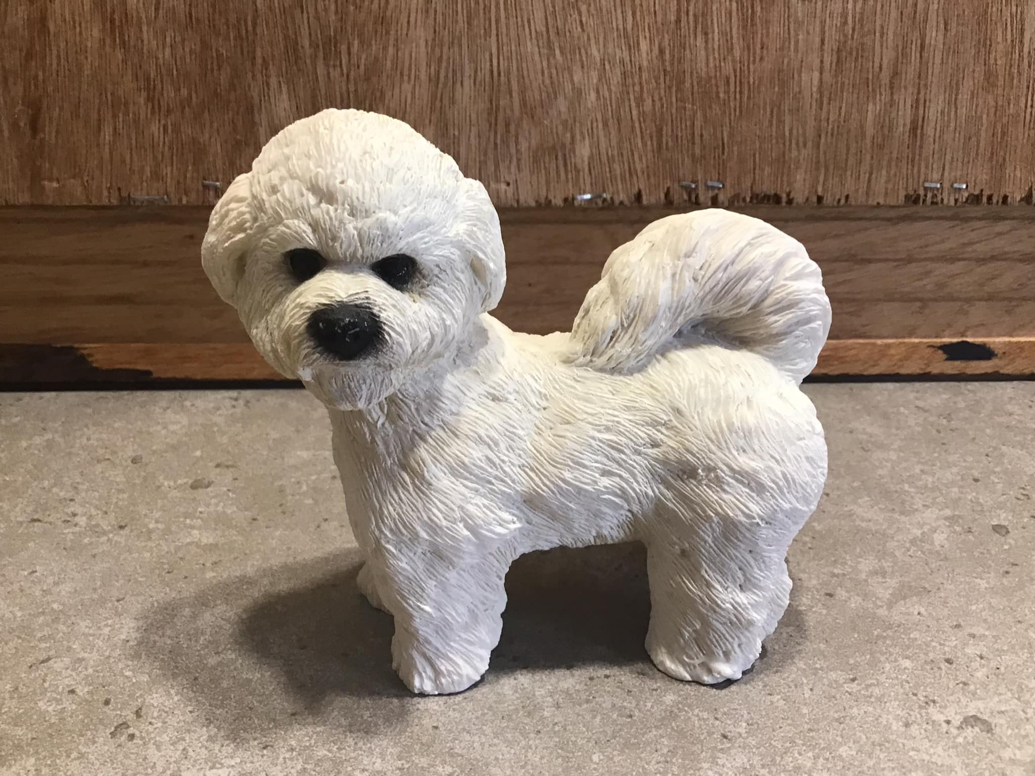 ブロンズ製犬の置物2体セット ビションフリーゼ犬の置物 コレクション用装飾品 ペット彫刻 カナダ製