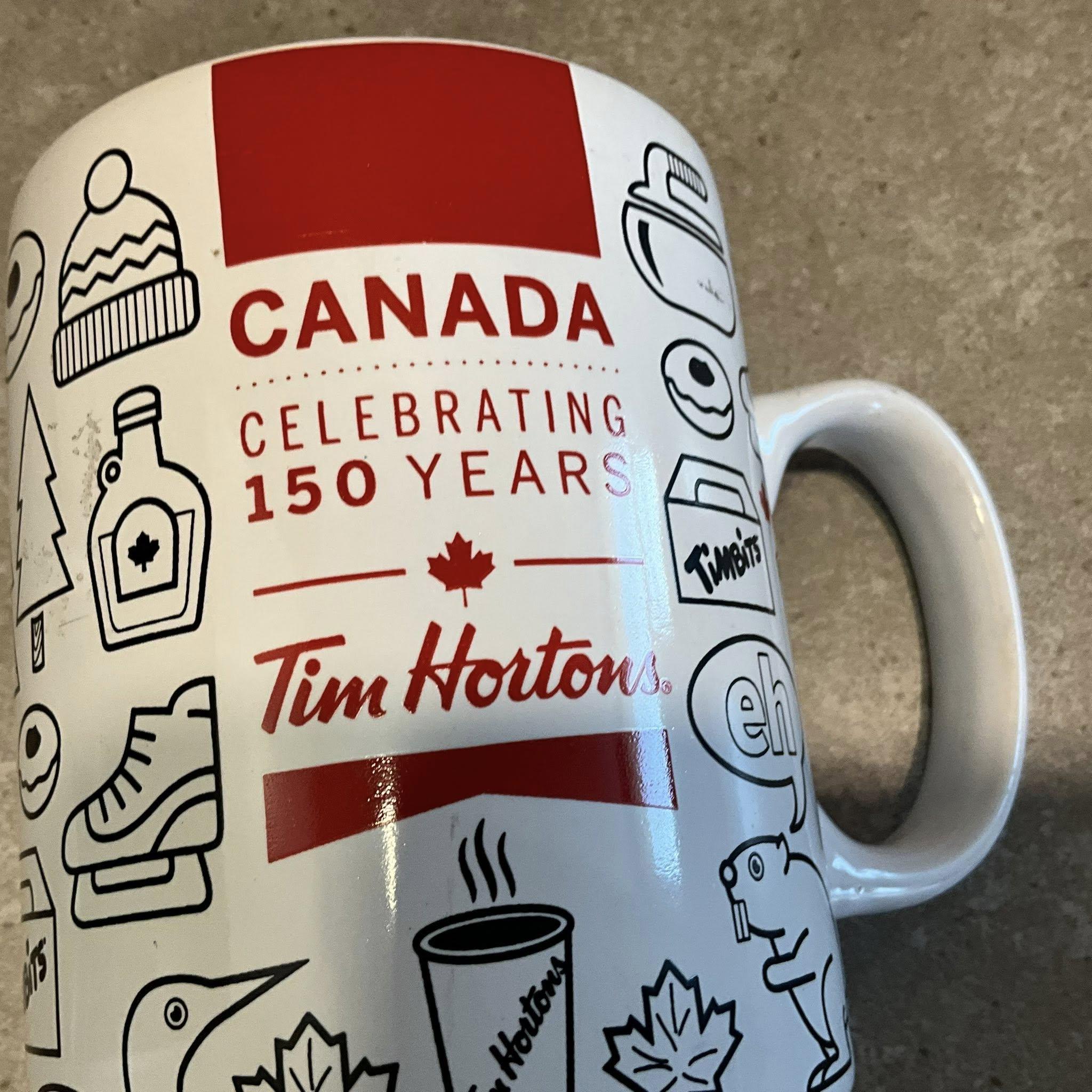 Tim Hortons Coffee Mug Canada 150 Anniversary Red & White Limited Ed Gift -  Etsy