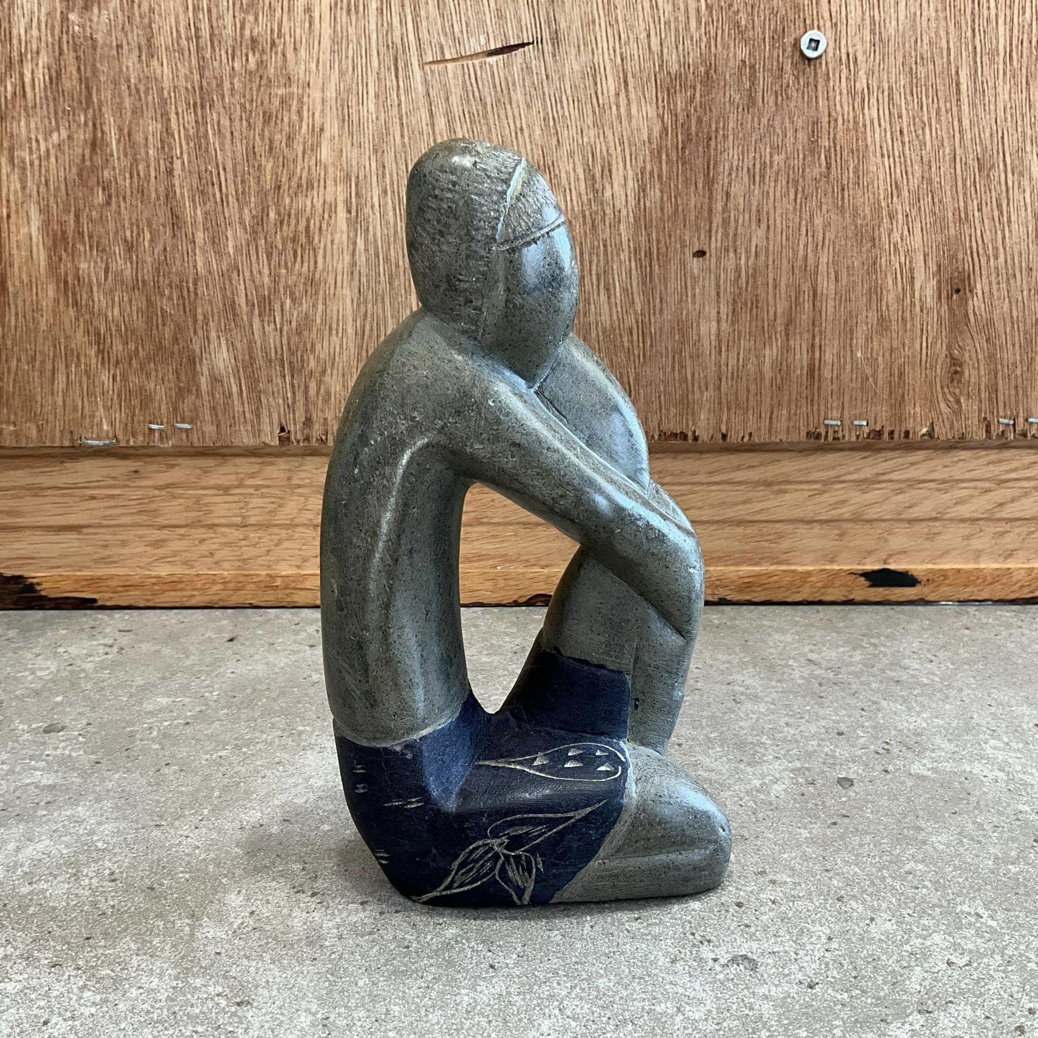 ヴィンテージ抽象石彫刻：コレクター彫刻、6.2インチ - Etsy 日本