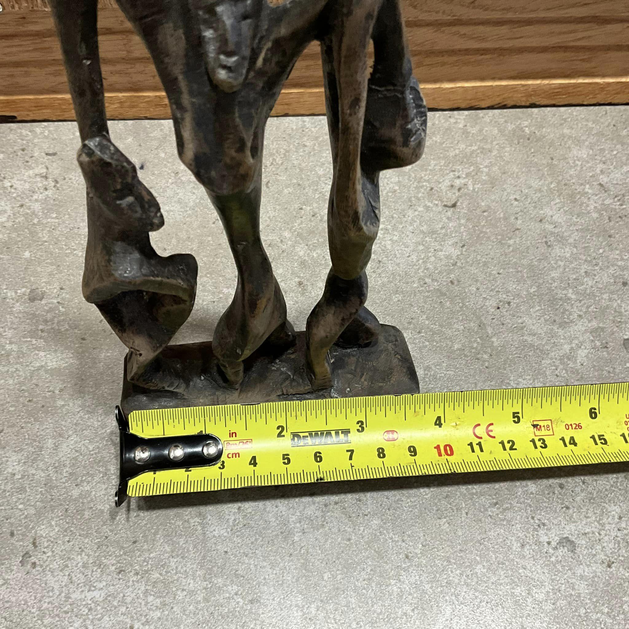 ヴィンテージ彫刻アフリカ、抽象人物、卓上彫刻、木製アート、木製像