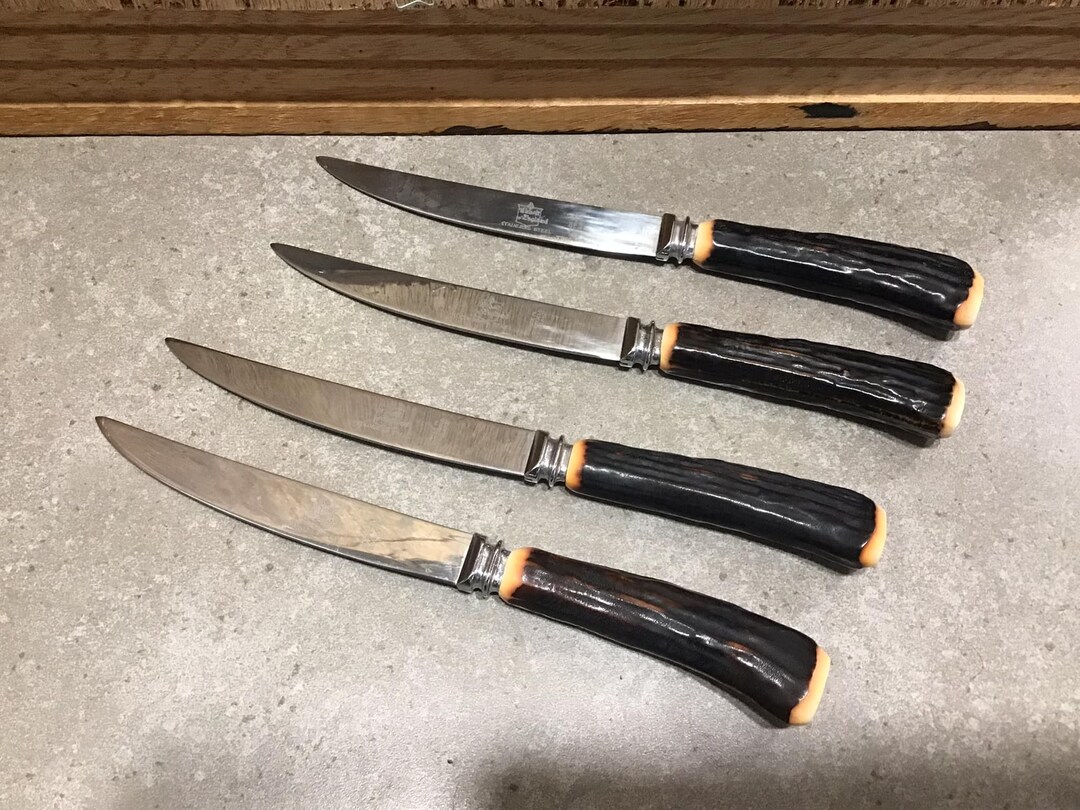 Vintage Sheffield Stainless Steel Steak Knives Made in England Set of 4