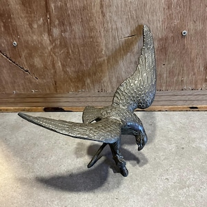 Vintage Brass or Bronze eagle on branch Sculpture