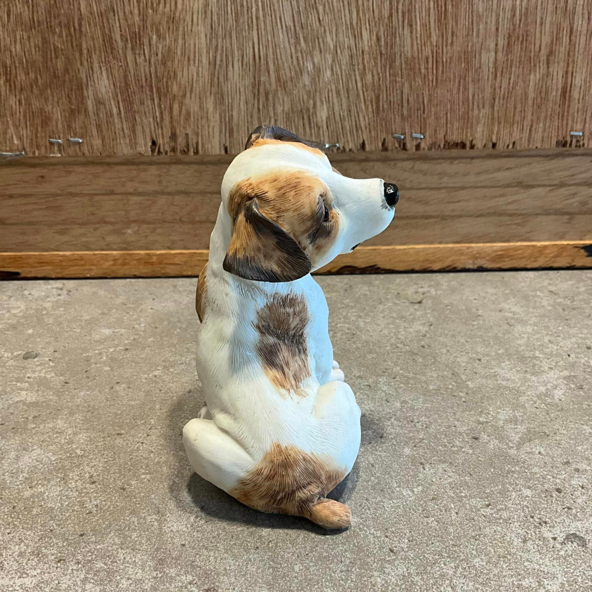 樹脂製ジャックラッセルテリアの置物：注意深い子犬の像 - Etsy 日本