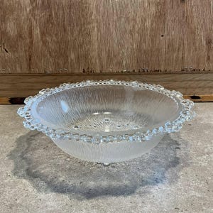 Vintage Masserini Barocco Italian Bubble Glass Bowl Made in Italy