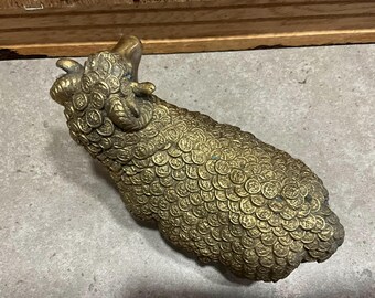 真鍮の羊の像、中国の古いコレクション、真鍮の動物の彫刻 - Etsy 日本