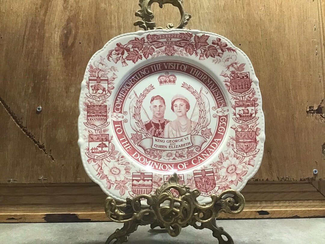 Visit Plate Vintage King George VI & Queen Elizabeth Royal Visit Plate - 1939 ...