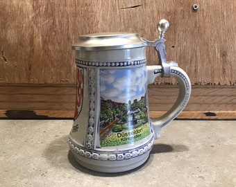ヴィンテージ ゲルツ ドイツ製 蓋付きビールジョッキ 酔っぱらい バー
