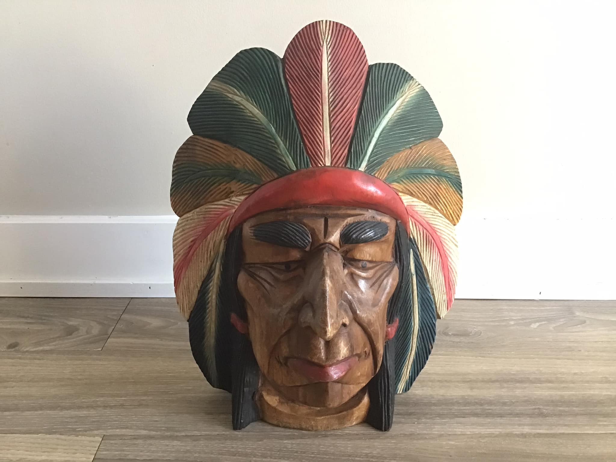 木製　アメリカインディアン　頭部　彫刻　木彫り　ネイティブ　ブックエンド　男女 木製 アメリカインディアン 頭部 彫刻 木彫り ネイティブ ブックエンド